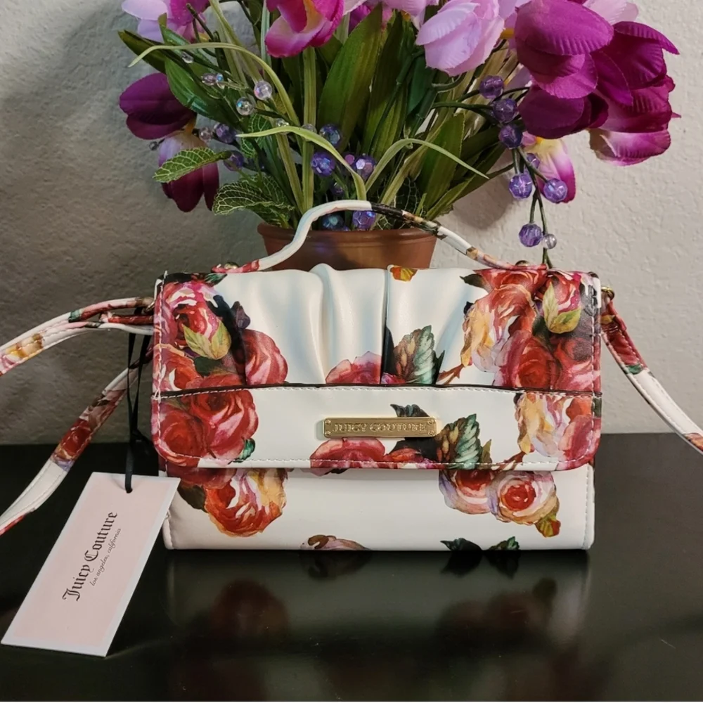 Juicy Couture Floral Crossbody Bag - Red and White